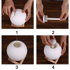 3D Moon Lamp Air Humidifier Diffuser Aroma Essential Oil USB Home Purifier Light