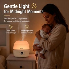 3L Top Fill Humidifier for Bedroom, 20dB Whisper-Quiet Cool Mist with Easy