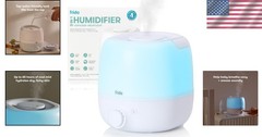 Adjustable Top Fill Baby Humidifier with Whisper-Quiet Operation & Carry Handle