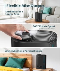 Top Fill 6L Humidifier with Real-time Smart Control – Perfect for Nursery & Home