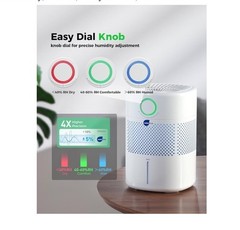 WaterFirst Evaporative Humidifier for Bedroom, 400ml/H Cool Moisture + Filter 3L