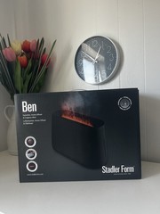 Stadler Form Ben 3-in-1 Humidifier Aroma Diffuser Fireplace Effect Black NEW