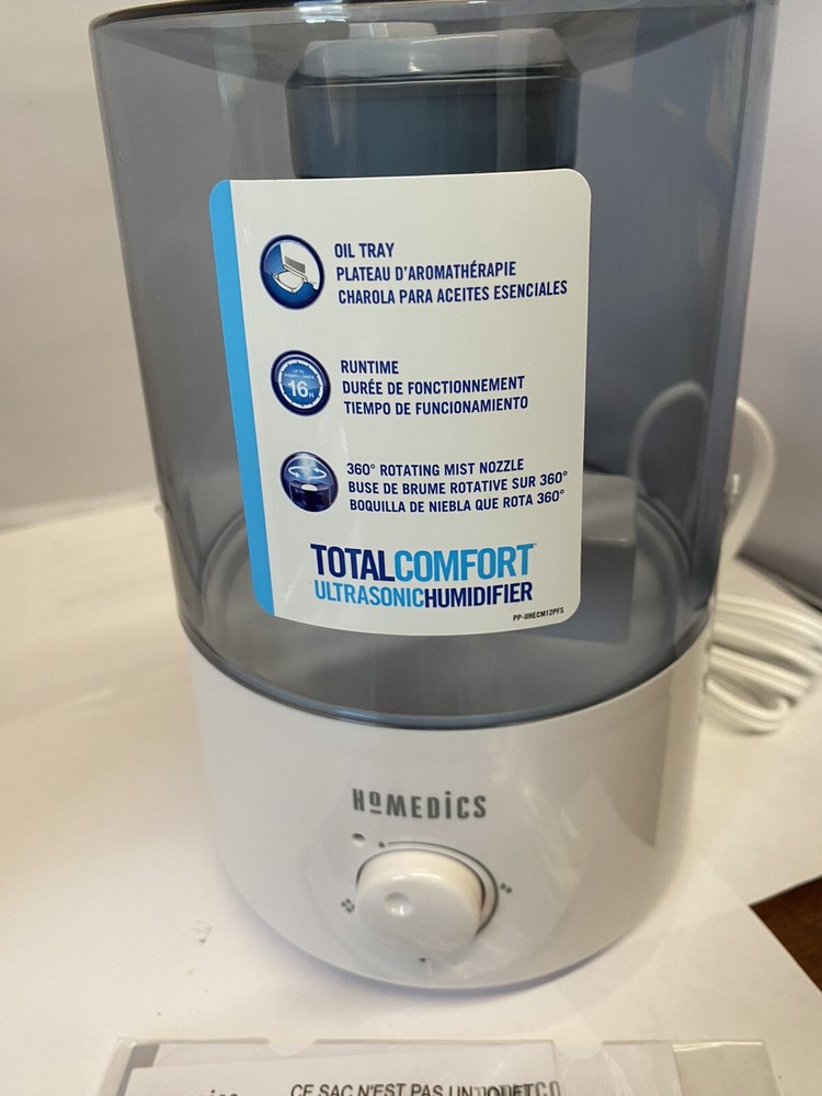 homedics total comfort ultrasonic humidifier 1.3 l capacity/ 16 HR Runtime