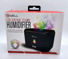 BYTECH B-Well Smart LED Virtual Flame Humidifier Multi-Colored Glow