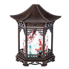 Pavilion-Style Bedroom Humidifier with Creative New Chinese Decor Small Night Li