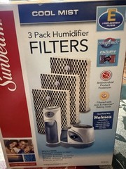 Sunbeam SF235 Holmes E Cool Mist Humidifier Replacement Filters NEW Pack of 3