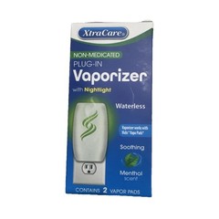 XtraCare Plug-In Vaporizer Night Light Waterless Menthol Scent White Electrical