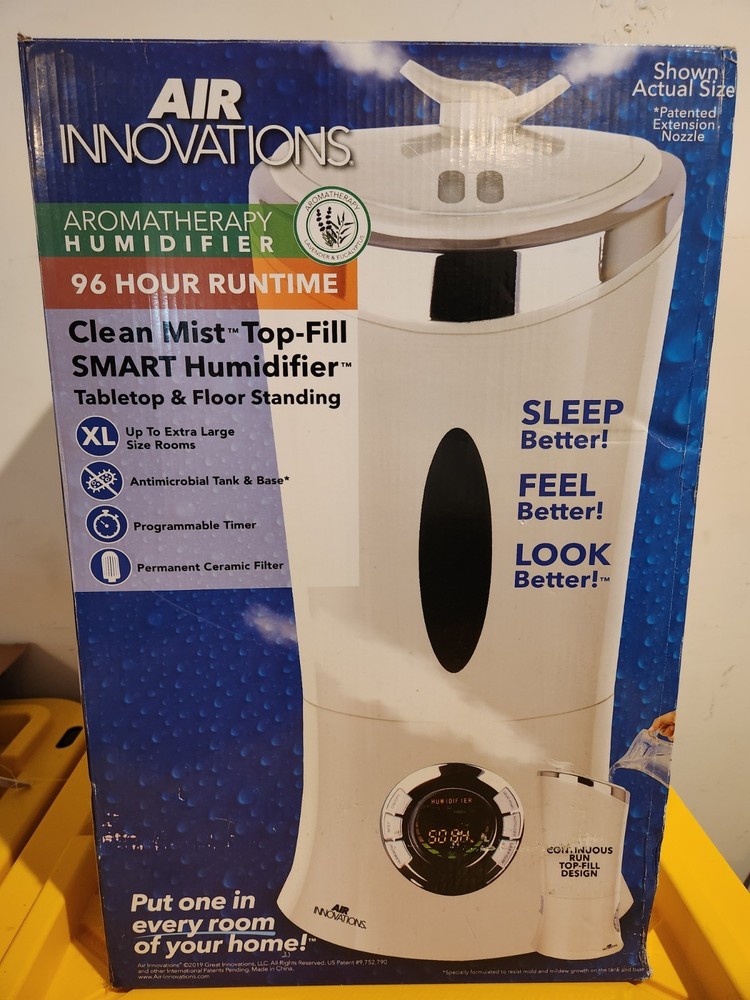 Air Innovations Ultrasonic Cool Mist Aromatherapy Humidifier White New Open Box