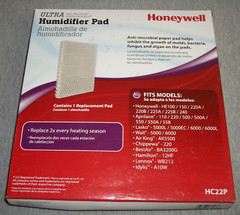 (1) Honeywell Ultra HC22P Antimicrobial Replacement Humidifier Filter Pad