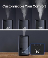 Large Room 4.5L Humidifier for Baby & Adult Comfort with Timed Mist Control