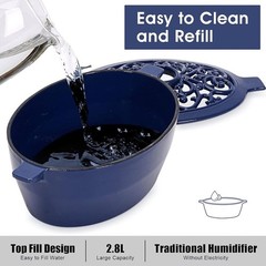 Cast Iron Wood Stove Steamer Humidifier Automatic Aroma Diffuser Durable 2.5Qt