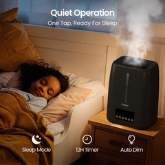 6L Black Ultrasonic Humidifier – Perfect for Bedrooms, Babies & Yoga Rooms