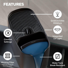 Cool Moisture Humidifier for Bedroom, Medium Rooms, 1.1 Gallon, Invisible Moistu