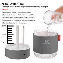Portable Mini Cool Mist Humidifier 500ml USB Personal Desktop Humidifier Baby