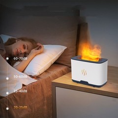 Large Capacity Flame Humidifier 300ml USB Aroma Diffuser Night Light