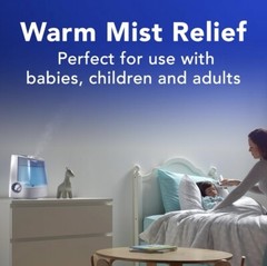 Vicks Warm Mist Humidifier Small to Large Room for Baby, Kids and Adults