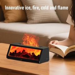 Fireplace Aromatherapy Diffuser 5W With RGB Lights 320ml Essential Oil Quiet