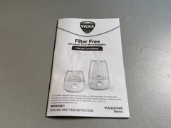 Vicks Mini FilterFree Cool Mist Humidifier 0.5 Gallon 24 Hrs Auto Shut-Off