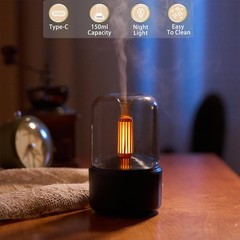 LONCIN Essential Oil Diffuser, 150ml Aromatherapy Diffuser with Auto Black
