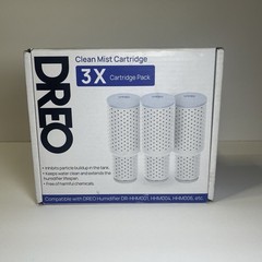 DREO Humidifier Clean Mist Cartridge 3-Pack, Reduces Contaminants, 9 mo. supply