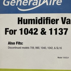 GeneralAire 990-13 GFI #7002 Humidifier Vapor Pad For 1042 & 1137 Sealed New