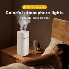 600ML Air Humidifier Atomizer Silent Double Spray Port Aromatherapy Oil Diffuser