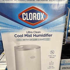 Clorox Ultra Clean Cool Mist Humidifier UV LED Light Filter-Free Top-Fill 4L