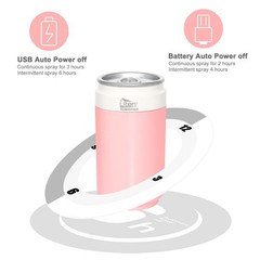 Humidifiers, Humidifier for Bedroom, Can Air Humidifier, 260ml, Pink