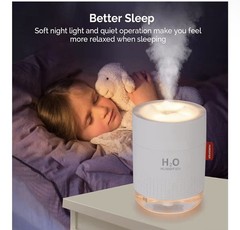 Portable Mini Humidifier – 500ml Whisper-Quiet USB Humidifier for Home/Travel