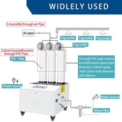 Ultrasonic Industrial Agricultural Humidifer 7L/H (1.85Gal/H) Stainless Steel…