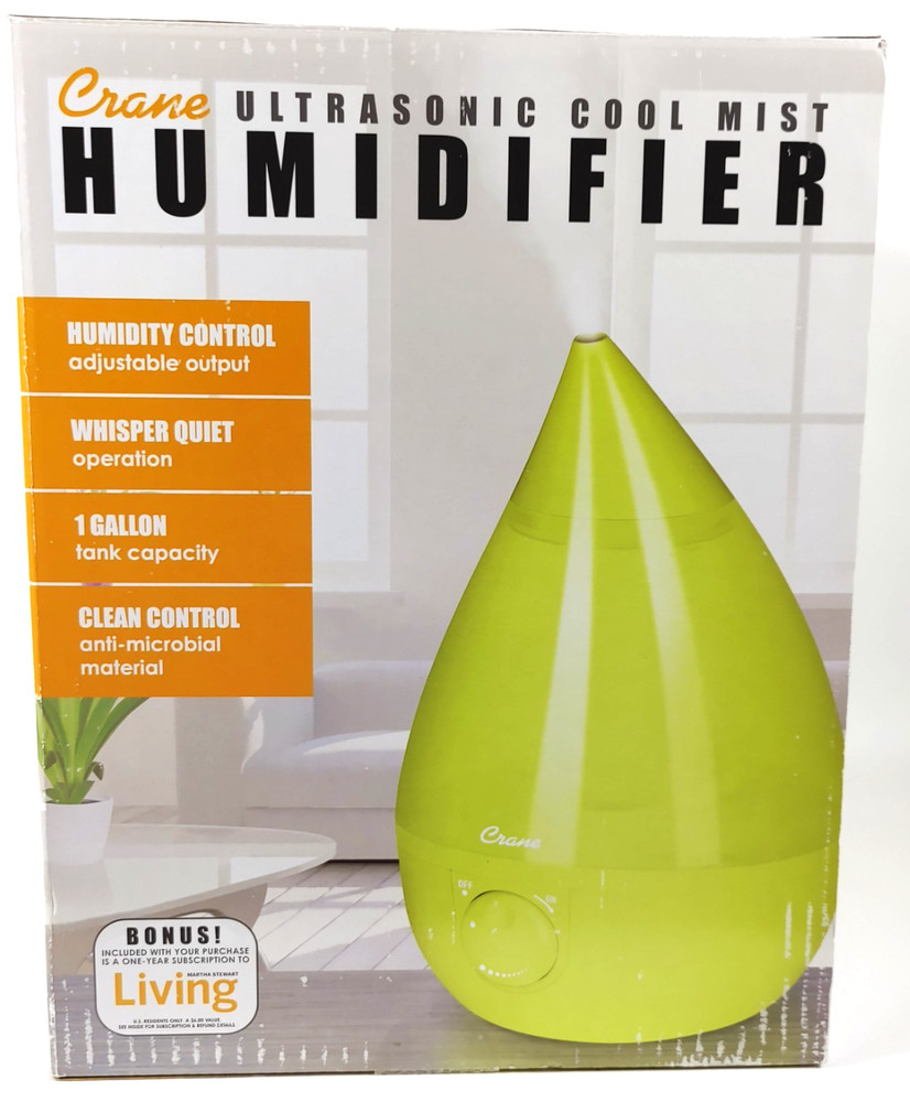 Crane Drop Humidifiers Ultrasonic Cool Mist Humidifier Filter Free 1 Gal Pink
