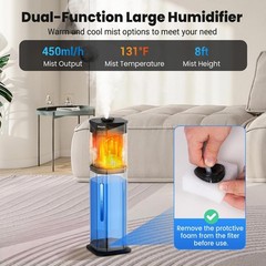 Dual Function 9L Humidifier – Top Fill, Whisper-Quiet & Adjustable Mist Levels