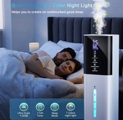 Humidifiers Large Room Bedroom with 7 Colors Light,Honovos 8L 2.1Gal Quiet Ul…