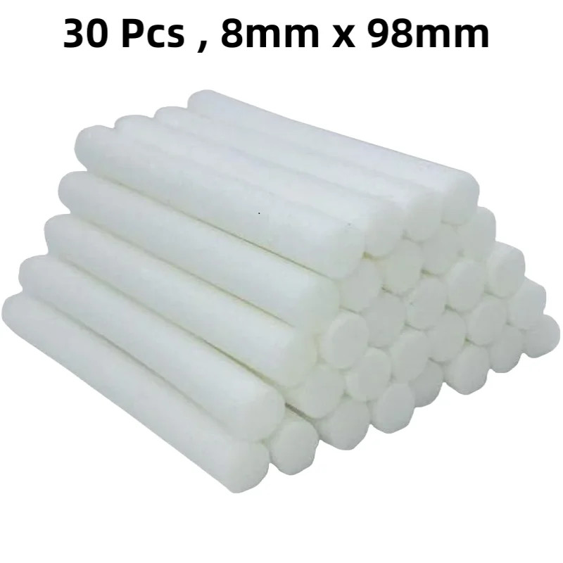 30 Pcs/Pack Humidifier Filter Cotton Refill Travel Mini Humidifier Filters Stick