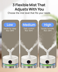 Stainless Steel Humidifier, 8L/2.1Gal Cool Mist Humidifiers for Bedroom, Easy to