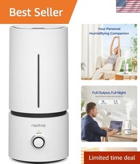 Elegant 1.7L Cool Mist Humidifier for Bedroom: Auto Shutoff & Adjustable Mist