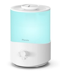 Pharata Humidifiers for Bedroom Large Room, 2.5L Knob Humidifier, White