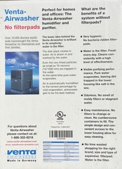 NEW Venta Airwasher LW14 Humidifier Air Purifier Made in Germany NIB