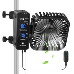DAOTAILI 4″ Grow Tent Fan with Auto Humidity 2.1 x 4.3 x 6.2 inches, Black