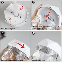 Crystal Lamp Humidifier with Cool Mist and LED Light