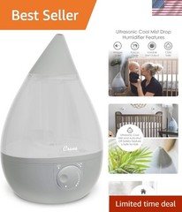 Whisper-Quiet 1 Gal Ultrasonic Cool Mist Humidifier with Auto Shut-Off
