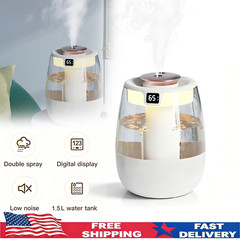 1500ml Humidifiers for Bedroom Large Room Office Cool Mist Air Humidifier Indoor