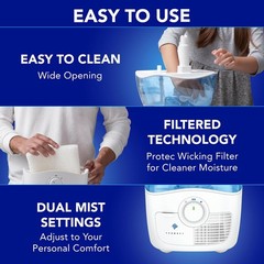 Vicks Filtered Cool Mist Humidifier – Medium Room, 1.1 Gallon