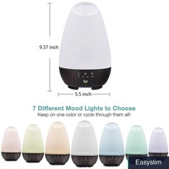 Essential Oil Diffuser 500ML Cool Mist Humidifier 7 LED Lights Timer