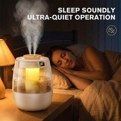 1.5L Air Humidifier Professional Double Spray Port Cool Mist Maker+ Night Light