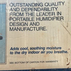 Hankscraft Humidifier Unisex Brown Vintage Cool Vapor Air Moisturizer 75910 OS