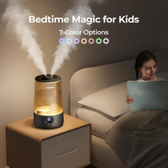 Humidifiers for Bedroom Home, 3.6L Cool Mist Top-Fill 34H Super Long Time, Quiet