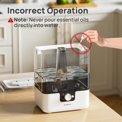 CHIVALZ Humidifiers for Bedroom Large Room, 6L Cool Mist Top 200oz, White