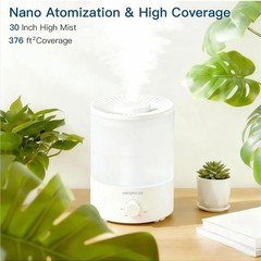3.5L Cool Mist Humidifier Penguin Ultrasonic Vaporizer Top-Fill 7-Color Night…