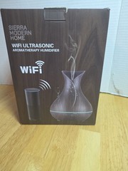 Sierra Modern Home WiFi Ultrasonic Aromatherapy Humidifier – Open Box Brown #RF